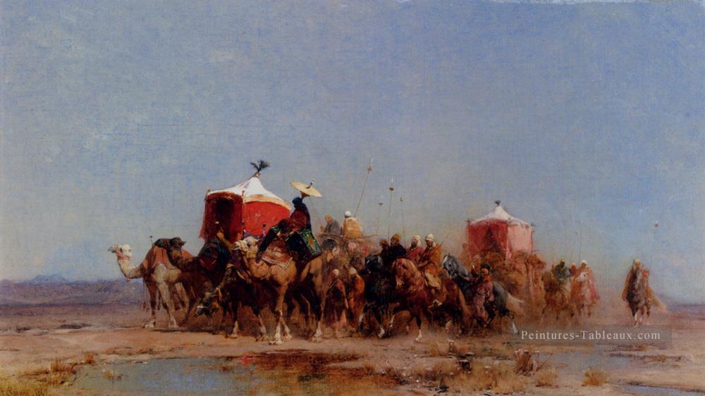 Caravane dans le désert Alberto Pasini Peintures à l'huile